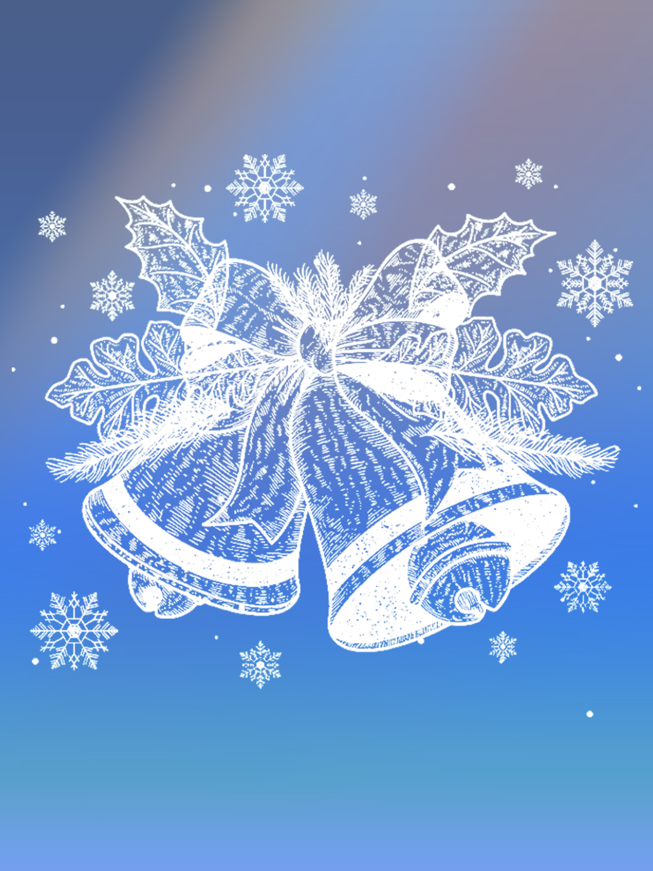 Merry Christmas Bell Window Stickers